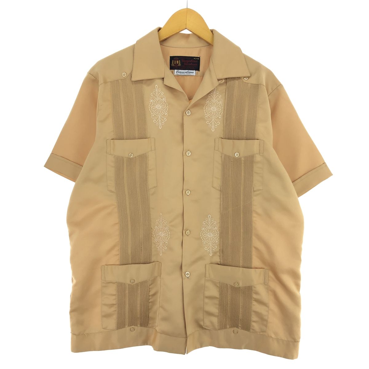 古着 80年代 Guayabera 半袖 オープンカラー メキシカンシャツ キューバシャツ メンズXL ヴィンテージ /eaa443550 【中古】/eaa443550