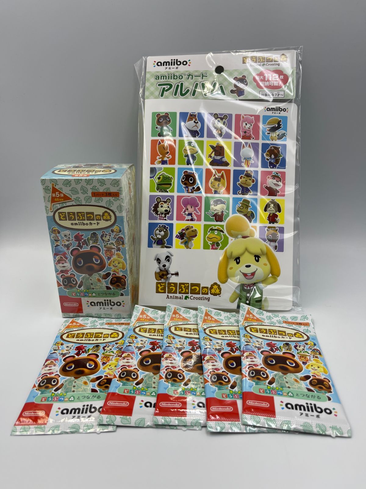 どうぶつの森 amiiboカードアルバム+カード第5弾5パックセット