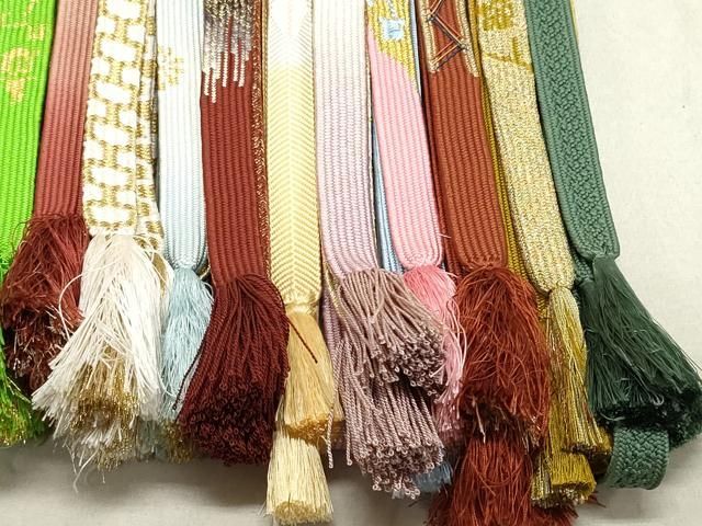 平和屋1■和装小物　上質な帯締め２０本セット　礼装用　高麗組　冠組　笹浪組　奈良組　金糸　未使用あり　逸品　CXAA0154s4 平和屋着物○和装小物 帯締め20本 高麗組 笹浪組 金銀糸