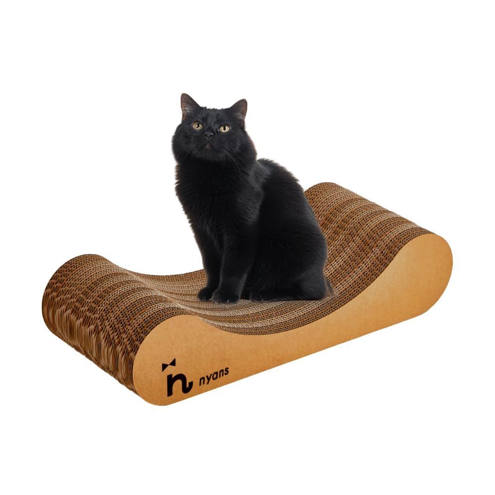 数量 とぎカスがでない 1年高耐久 純日本製 nyansの爪とぎ 猫 爪研ぎ 超強化ダンボール ベッドとしても使える リラックス型 Mサイズ ニャンズ