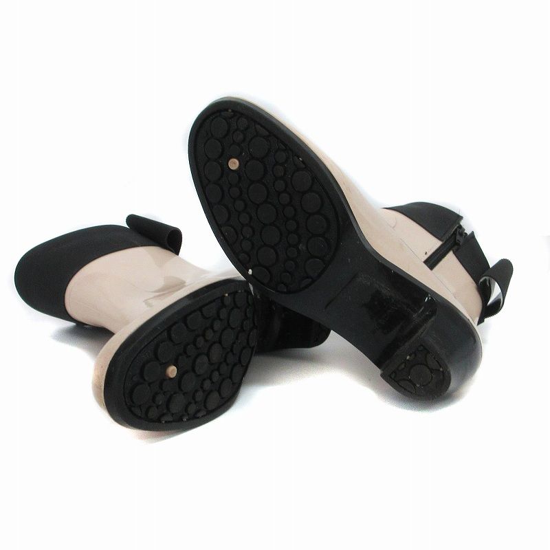 トッカ レインブーツ　リボン付 ブラック　ショート丈 NUANCE RIBBON RAIN BOOTS レインブーツ / TOCCA | ファッション