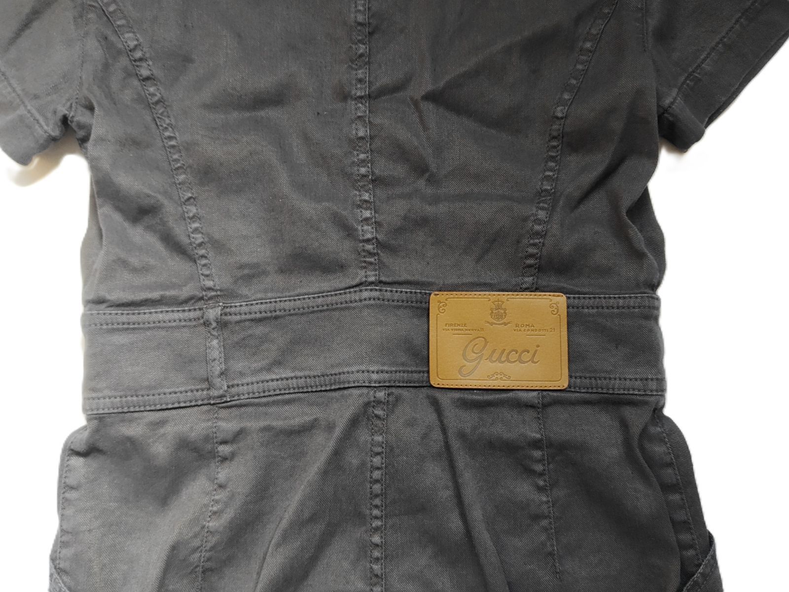 ○GUCCI グッチデニム地半袖ワンピース/mo-A-215-6160-5.4