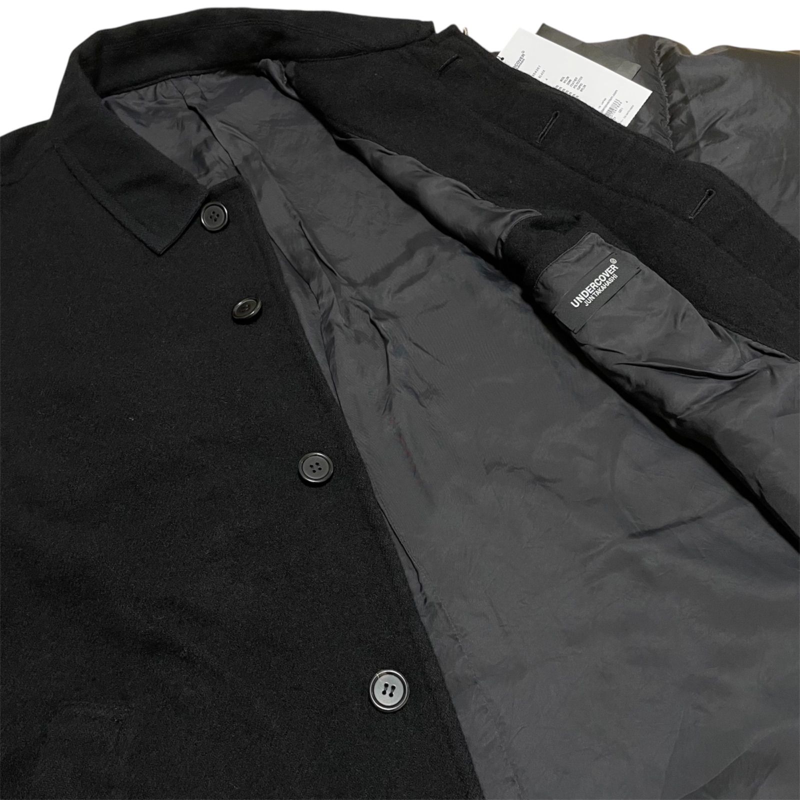 定価154000円 UNDERCOVER ウールステンカラーロングコート 異