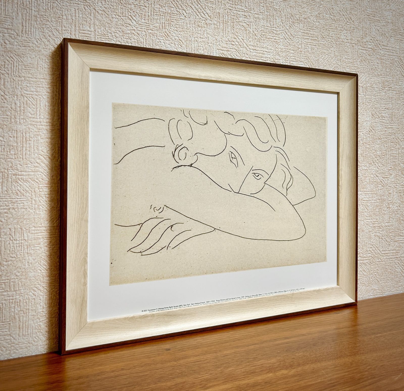 アンリ マティス、「婦人像」、希少な画集より、新品高級額・額装付 ☆額縁付アートポスター☆アンリ・マティス（マチス）☆Matisse