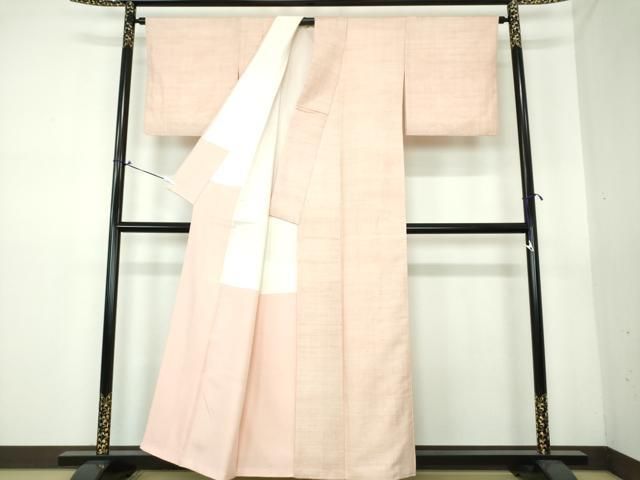 平和屋着物●本場結城紬　重要無形文化財　色無地　洗柿色　正絹　逸品　DAAS3393ps 平和屋着物○本場結城紬 重要無形文化財 色無地 洗柿色 正絹 逸品