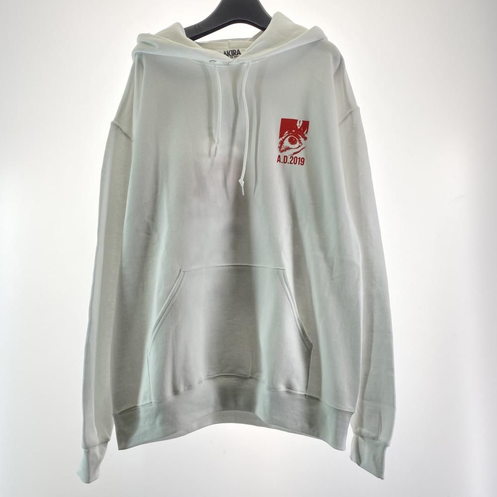 中古】AKIRA ART OF WALL パーカー サイズL ホワイト アキラ アート