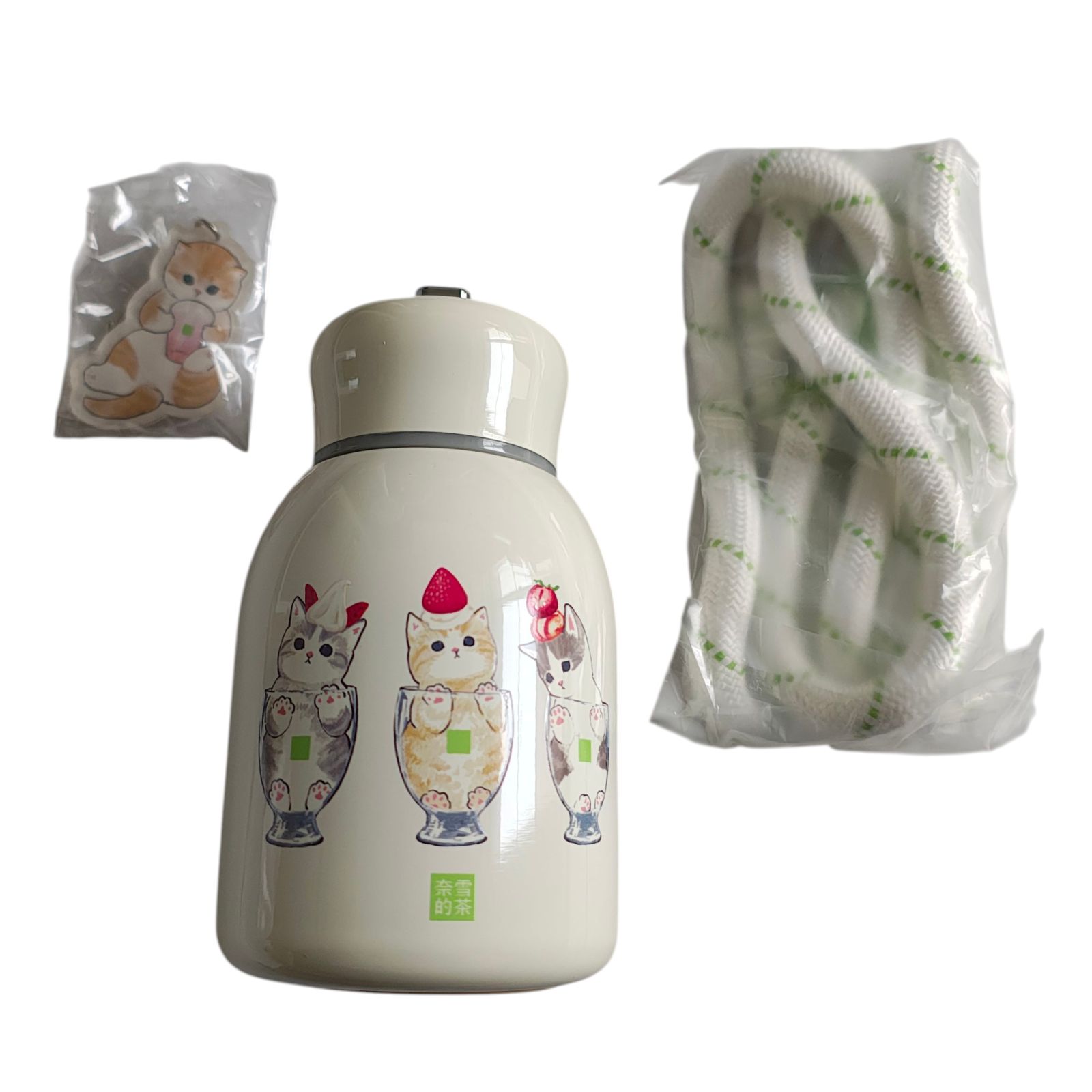 TE7 海外限定 奈雪的茶 モフサンド mofusand いちごにゃん 保温ボトル