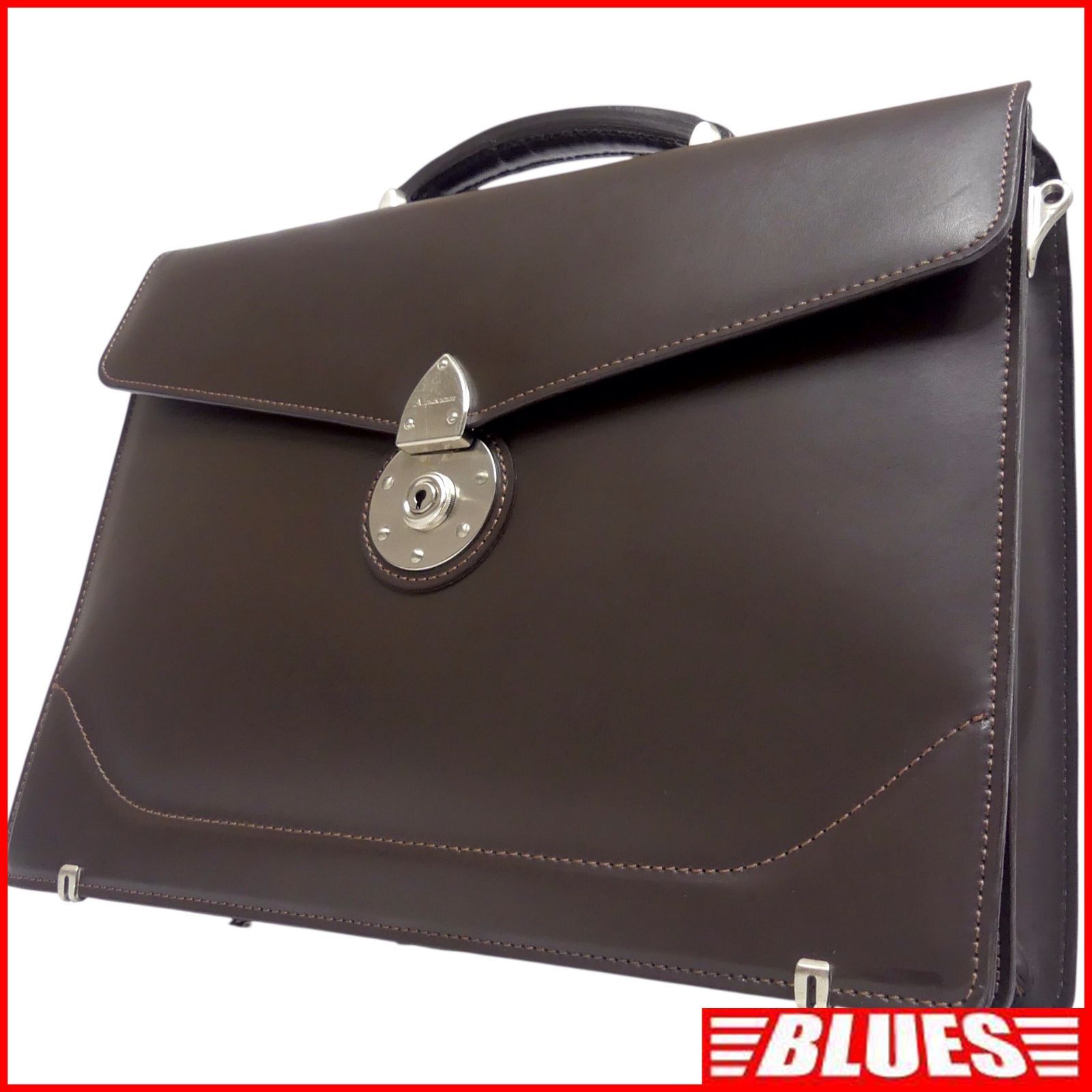 Aquascutum アクアスキュータム 2way ビジネスバッグ 本革