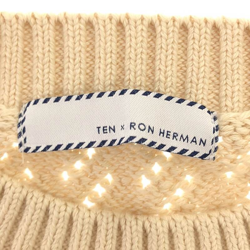 TEN × Ron Herman/コットンニットベスト/アイボリー