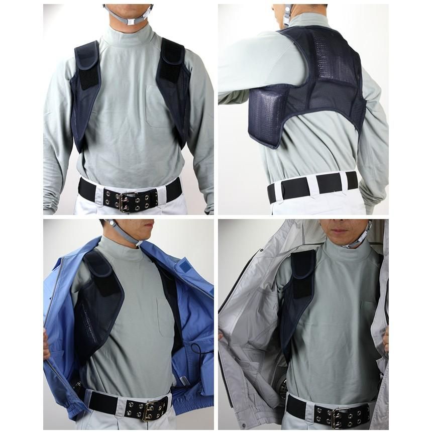 ファン付き作業服のインナーに 暑さ対策 熱中症対策グッズ 冷却ベスト アイスハーネスインナー オールメッシュ 保冷剤6個付き STEELWINDOWSANDDOORS_COM