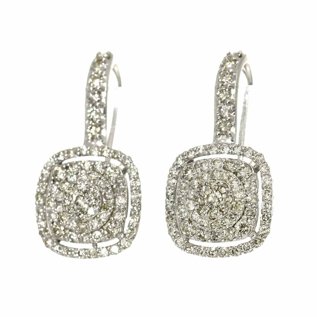 ダイヤ 0.40ct|0.40ct K18 WG ピアス ホワイトゴールド 750 Diamond Earrings Pierced 90293459