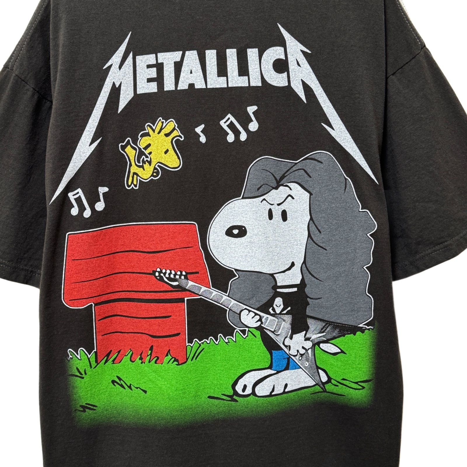 【大人気】メタリカ×スヌーピー　コラボTシャツ　XL スヌーピー Tシャツ XLサイズ ブラック Snoopy メタリカ