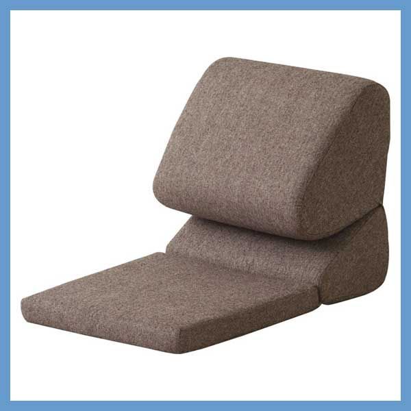 ツイードの3wayテレビ枕マット 座椅子 W46×D69-90×H37-45×SH5cm No.121 ブラウン