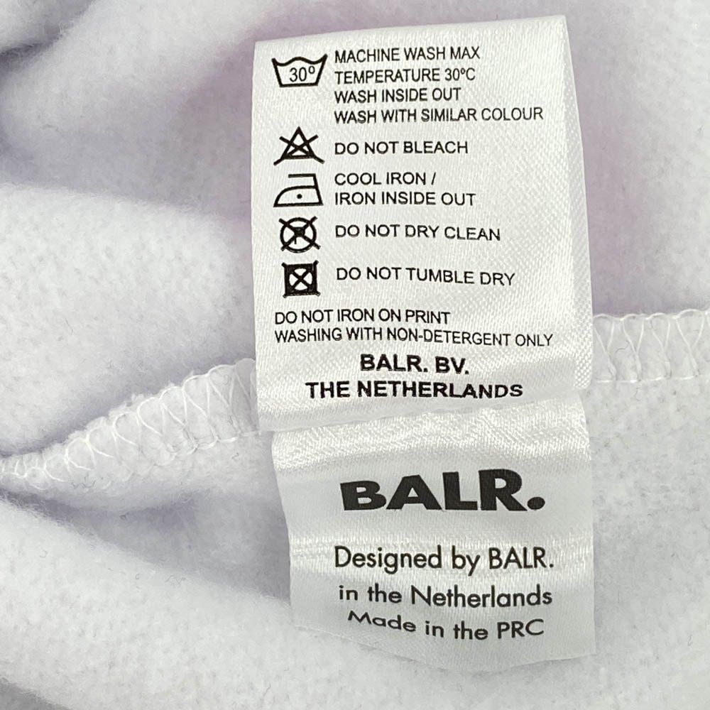 BALR. ボーラー ロゴ スウェット トレーナー ホワイト メンズ XL ボーラー BALR. ロゴプリント スウェット トレーナー ホワイト系