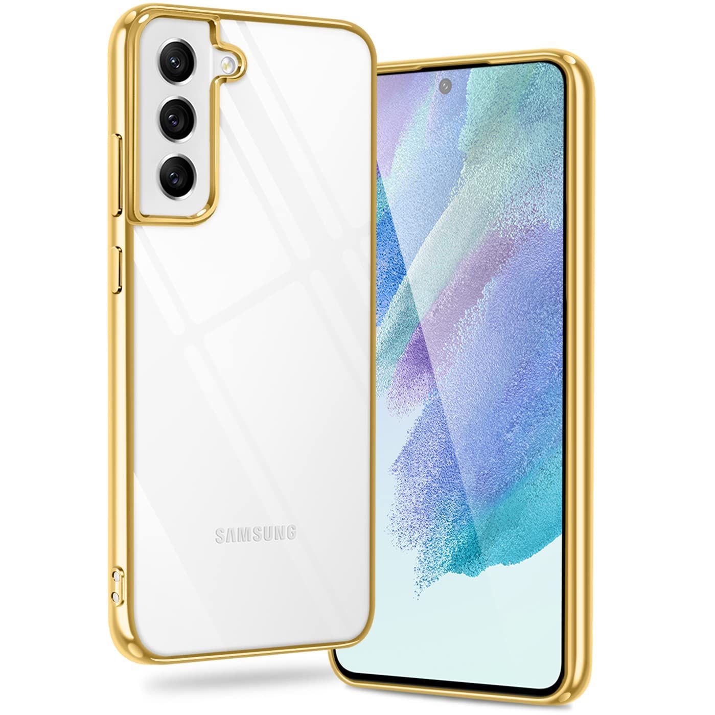 新品 Galaxy S21 5G ケース クリア 金 SC-51B SCG09 GalaxyS21 カバー 