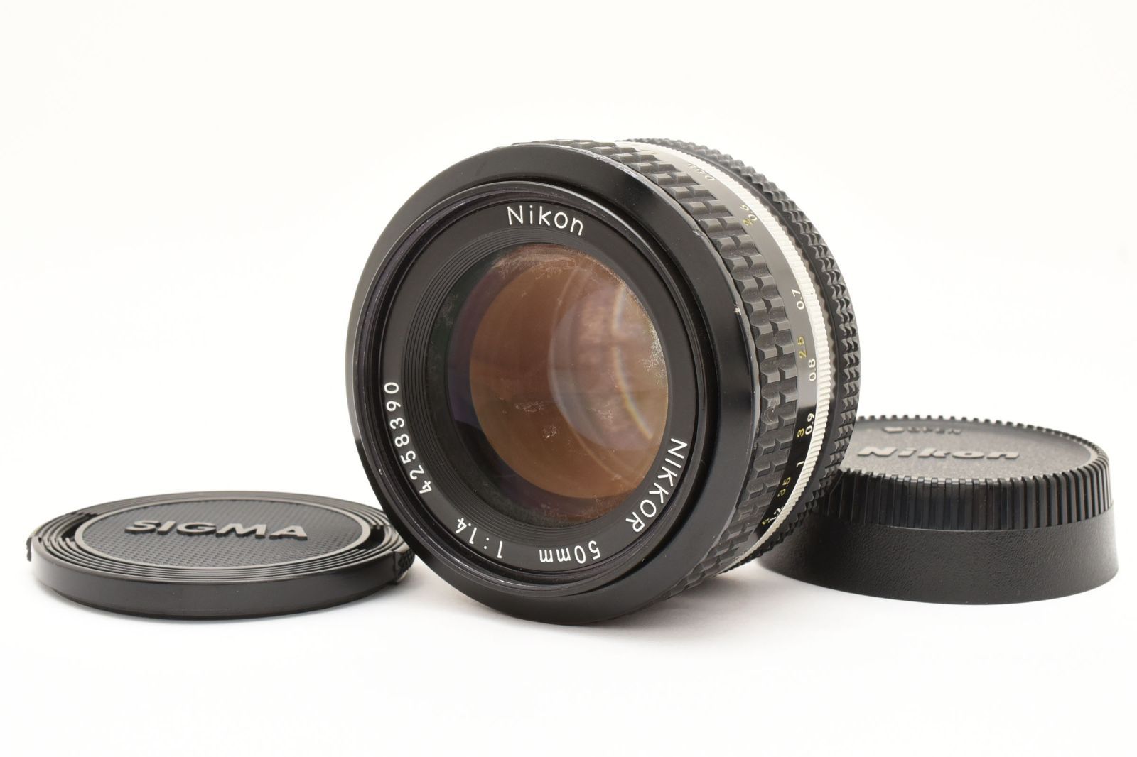 外観 Nikon ニコン Ai NIKKOR 50mm F1.4 単焦点レンズ フィルムカメラ対応 明るい標準レンズ 大口径 F1.4 B616