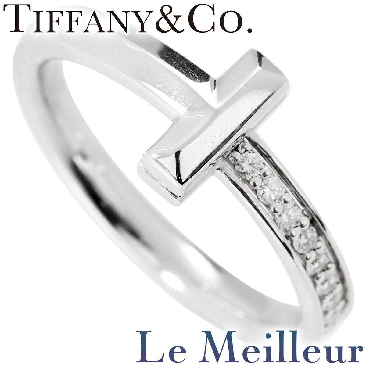 ティファニー T T ワン リング 指輪 ダイヤモンド K18 11号 TIFFANY&Co 