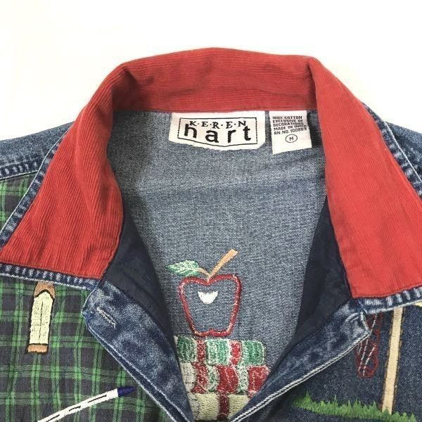 90s/Vintage?☆ケレン ハート/KEREN hart☆リンゴ刺繍/ワッペン