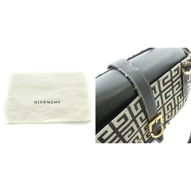 GIVENCHY ジバンシー Gロゴ　総柄　キャンバス×レザー　ハンドバッグ ジバンシィ GIVENCHY ハンドバッグ キャンバス レザー 4Gロゴ 総