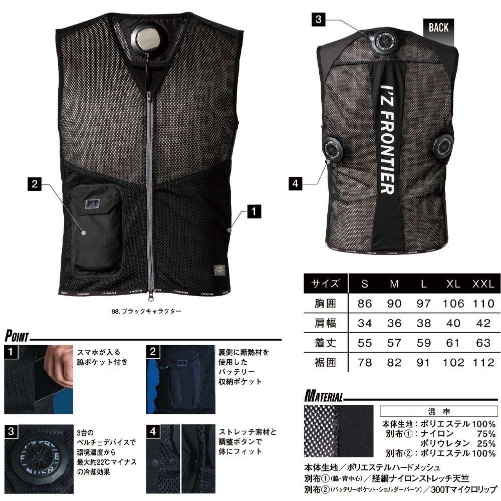 ペルチェベスト アイズフロンティア 冷却ウェア ペルチェベスト＆ペルチェ