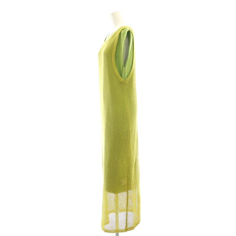 新品 ROSE BUD メッシュ ノースリーブ ワンピース グリーン ロング ⑨ 新品 ROSE BUD メッシュ ノースリーブ ワンピース グリーン