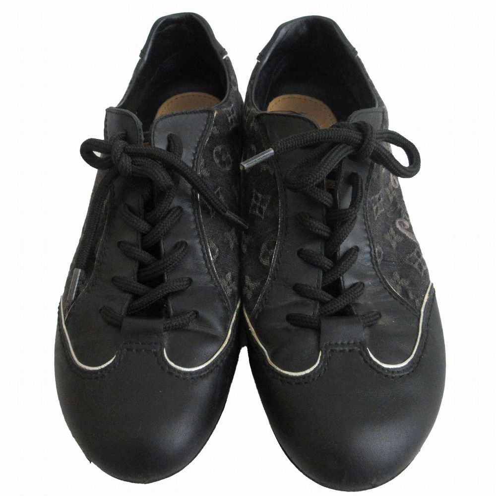 LOUIS VUITTON ブラック モノグラム レディーススニーカー 22cm LOUIS VUITTON ブラック モノグラム レディーススニーカー 22cm