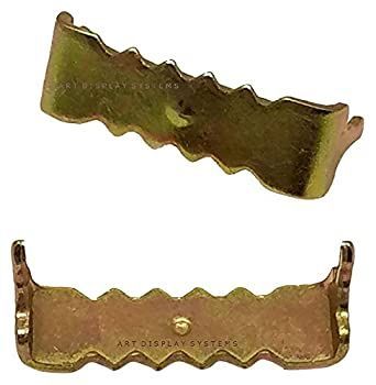ADS 100 No Nail Sawtooth Picture Hangers - 2.5cm - Brass by ART DISPLAY SYSTEMS