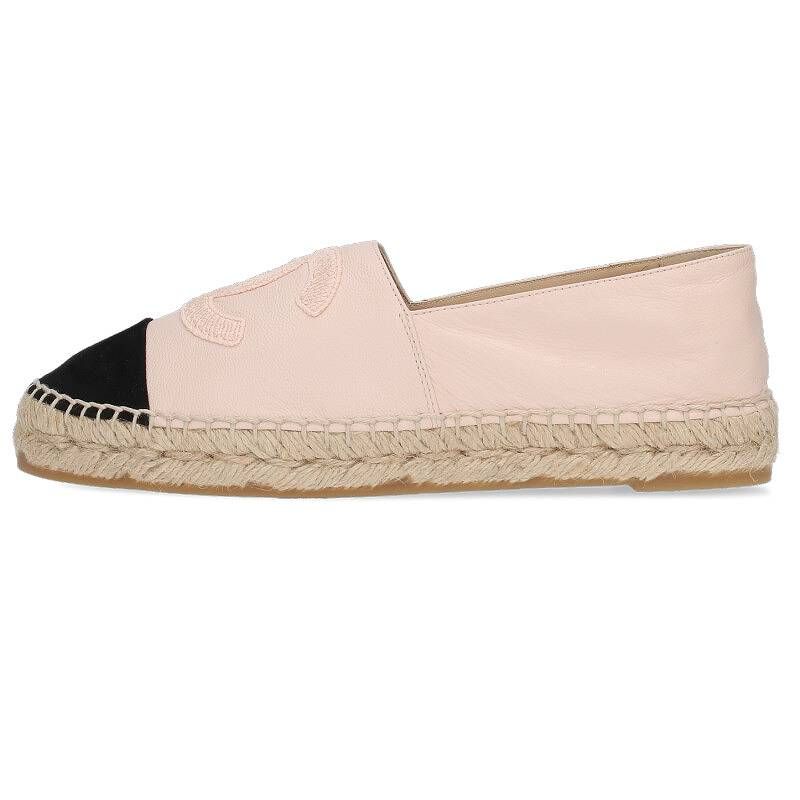 シャネル G34546 ココマーク エスパドリーユシューズ レディース 38