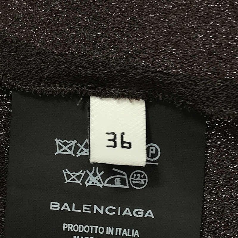 BALENCIAGA - BALENCIAGA / バレンシアガ | シルク スキッパーブラウス | 36 | ダークブラウン | レディース BALENCIAGA / バレンシアガ | シルク スキッパーブラウス | 36