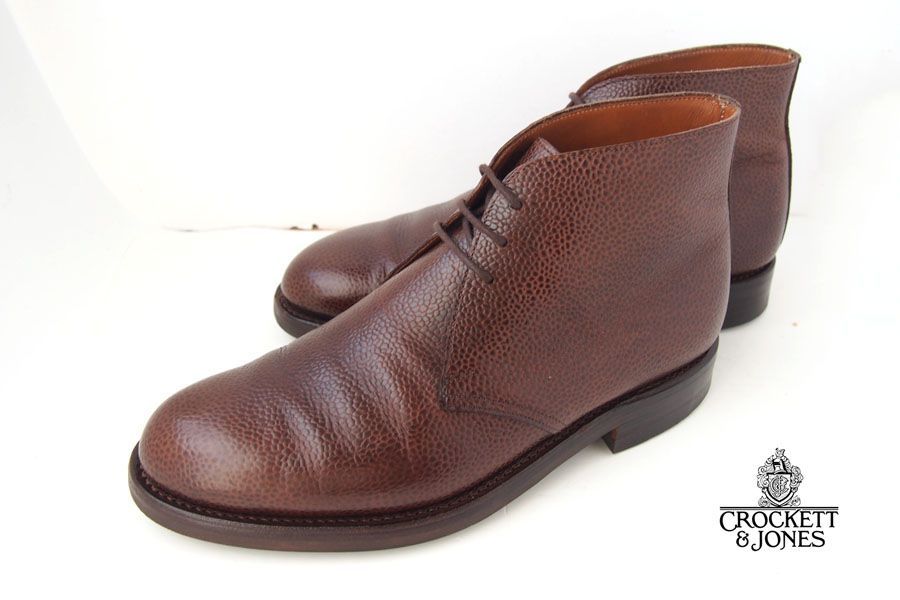 ★【中古】クロケットジョーンズ｜Crockett & Jones｜グレインレザーチャッカブーツ｜CHUKKA｜5