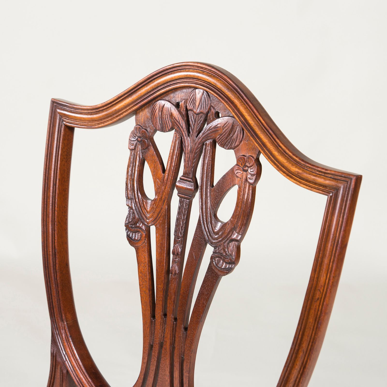 英国製 シールドバックチェア マホガニー ダイニングチェア