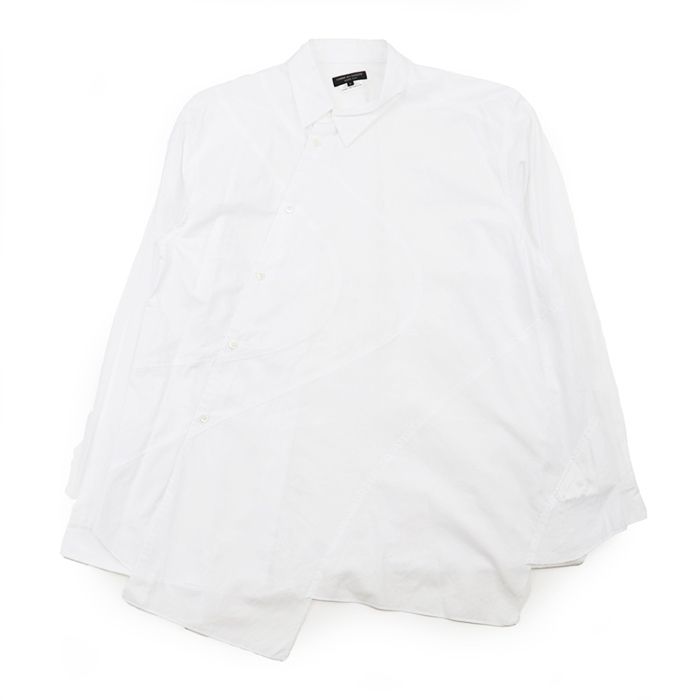 【美品】コムデギャルソンオムプリュス 2018年製 ロングスリーブシャツ 長袖シャツ メンズ サイズ L ホワイト COMME des GARCONS  HOMME PLUS
