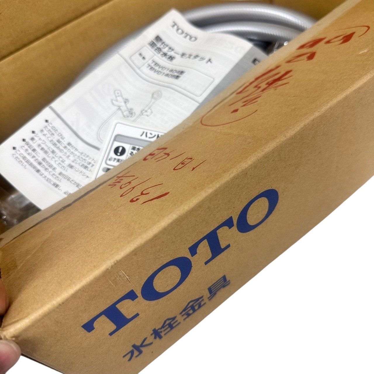 【未使用】TOTO 壁付サーモスタット混合水栓 エアイン TMGG40E シャワーヘッド