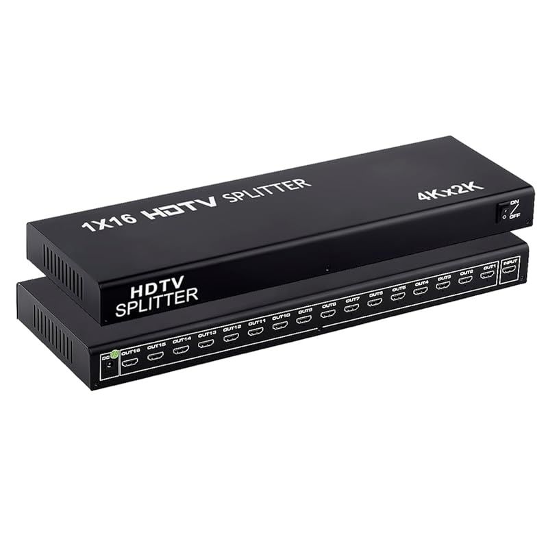 HDMI分配器 1x16 4Kx2K 30Hz HDMI 分配器 1入力16出力 音声 ビデオ HDMI スプリッター HDR 3D DVD、STB、DVD、PS3、フルHD 対応 HDMI分配器 1x16 4Kx2K 30Hz HDMI 分配器 1入力16出力 音声 ビデオ HDMI