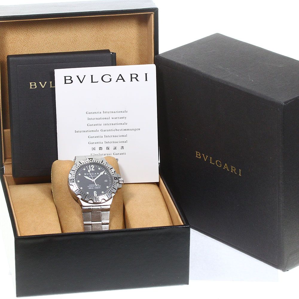 訳ありブルガリ BVLGARI SD40S ディアゴノ スクーバ デイト 自動巻き 