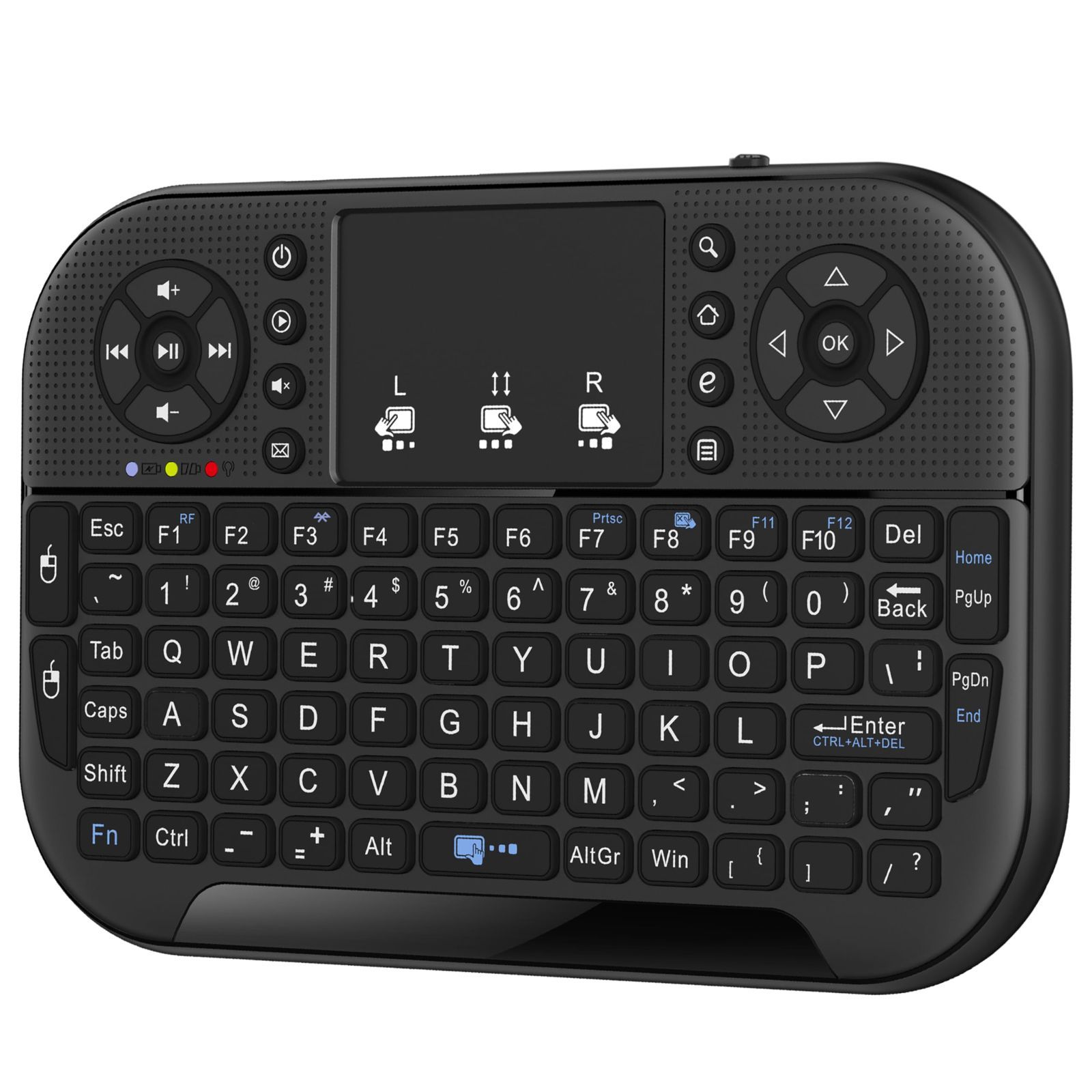 Android/IOS/パソコン/タブレット/スマートTV/HTPC等に対応 レシーバー付き USB 無線 一体型 無線キーボードマウス キーボードタッチパッド搭載 ＆Bluetooth 2.4GHz keyboard Bluetooth キーボードMini