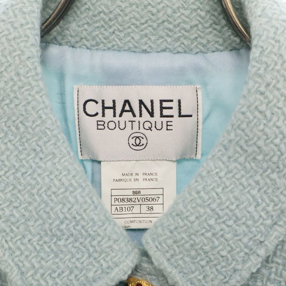 CHANEL (シャネル) ココボタン 4ポケット アルパカ混 ウールツイード  