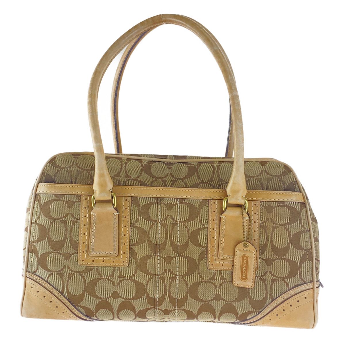 COACH コーチ シグネチャー ショルダーバッグ トートバッグ ベージュ 