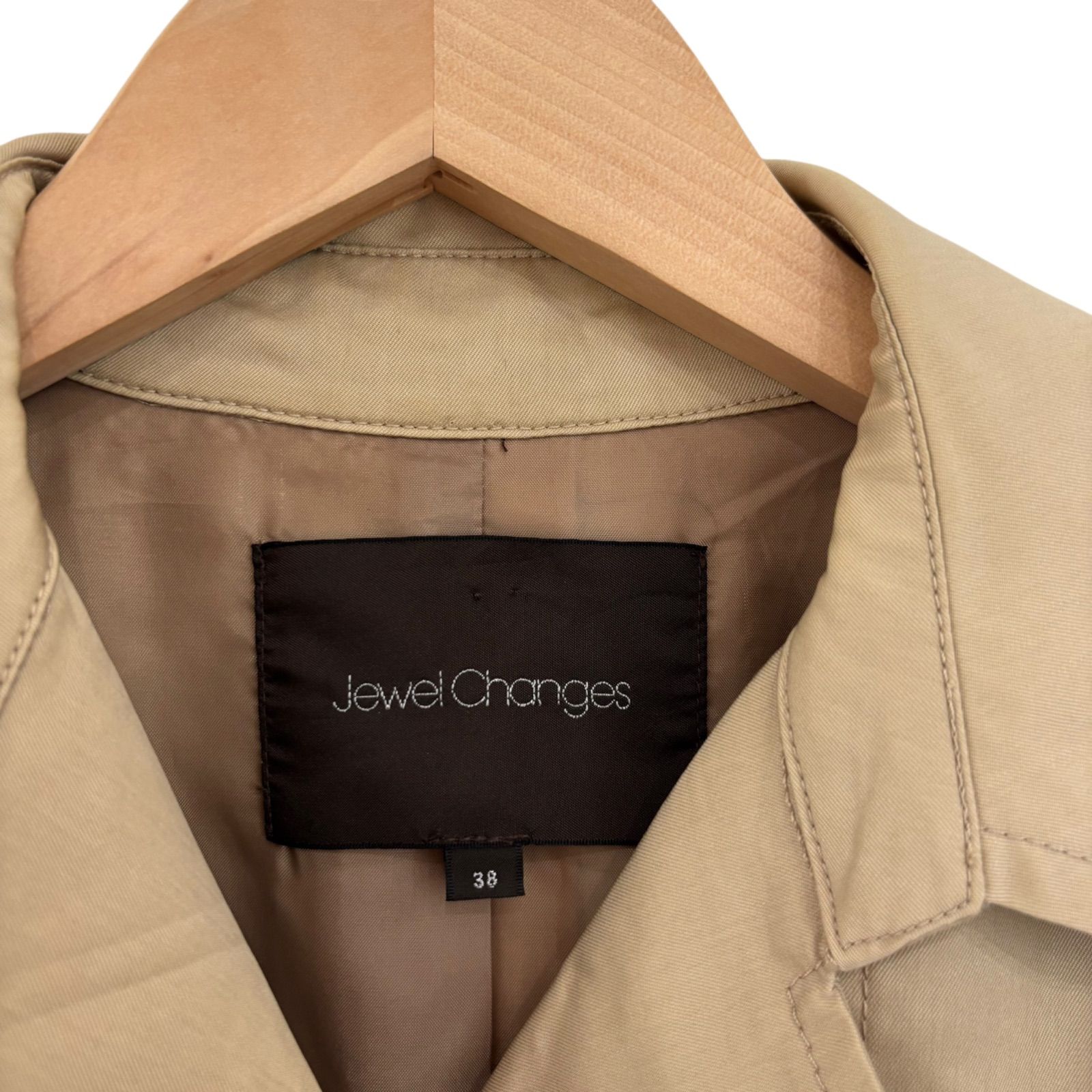 Jewel Changes ベージュ トレンチコート 卸売 通販ファッション - Jewel Changes トレンチコート 38 ベージュ