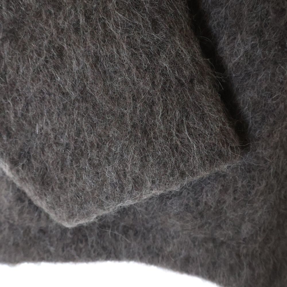 OUR LEGACY モヘアカーディガン チェック ニット アルパカブラウン46