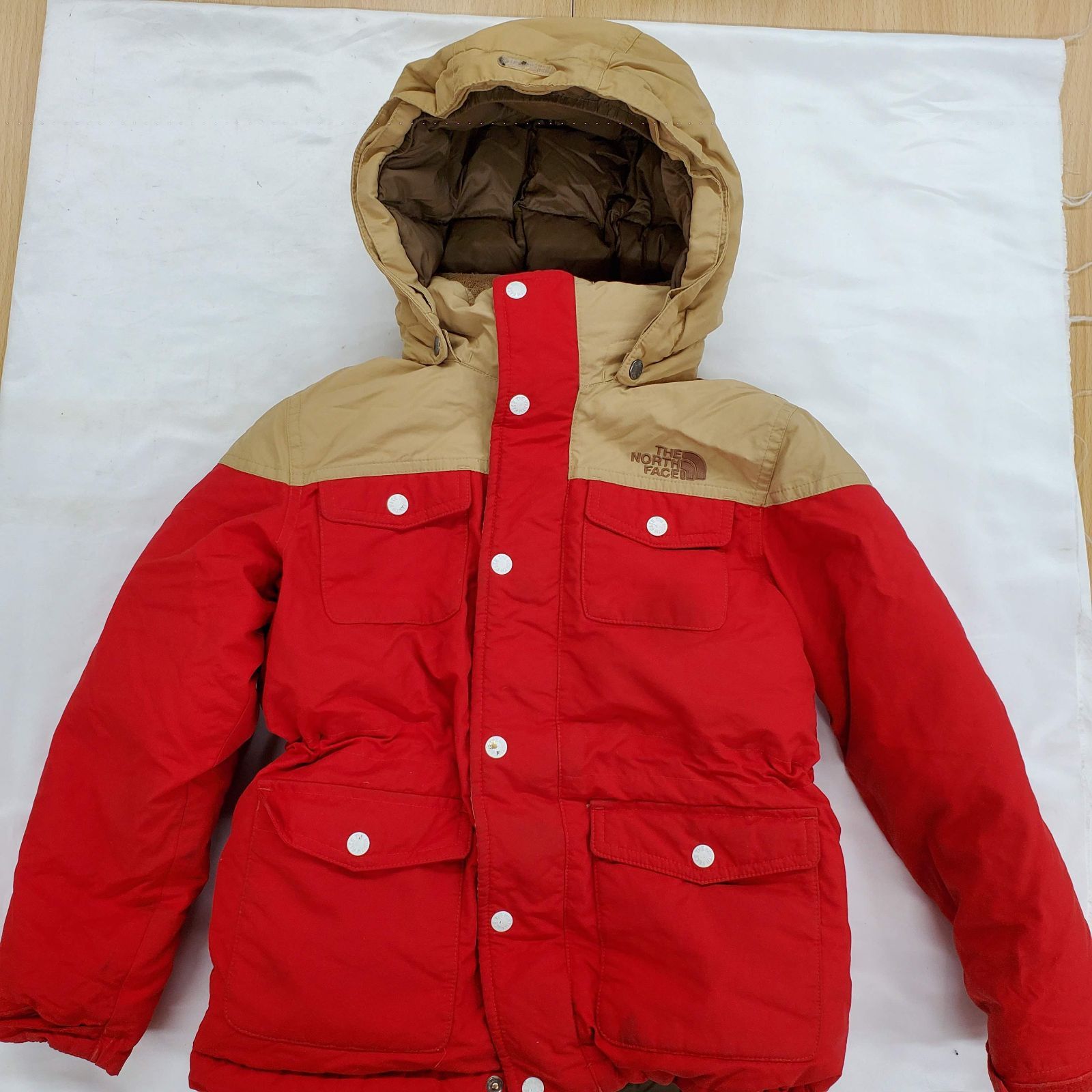 THE NORTH FACE ノースフェイス  ダウンジャケット キッズ120 サイズ レッド/ブラウン fg0112-10
