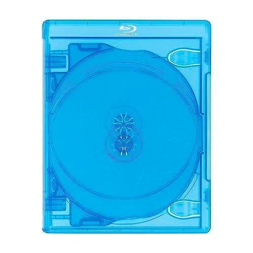 COMCOM BDケース(ブルーレイケース)8枚収納 Blurayロゴ付 【2個セット】 クリアブルー