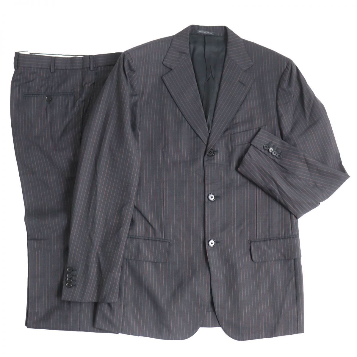 ドンドン見直し】美品◇ISAIA イザイア ストライプ柄 ウール100