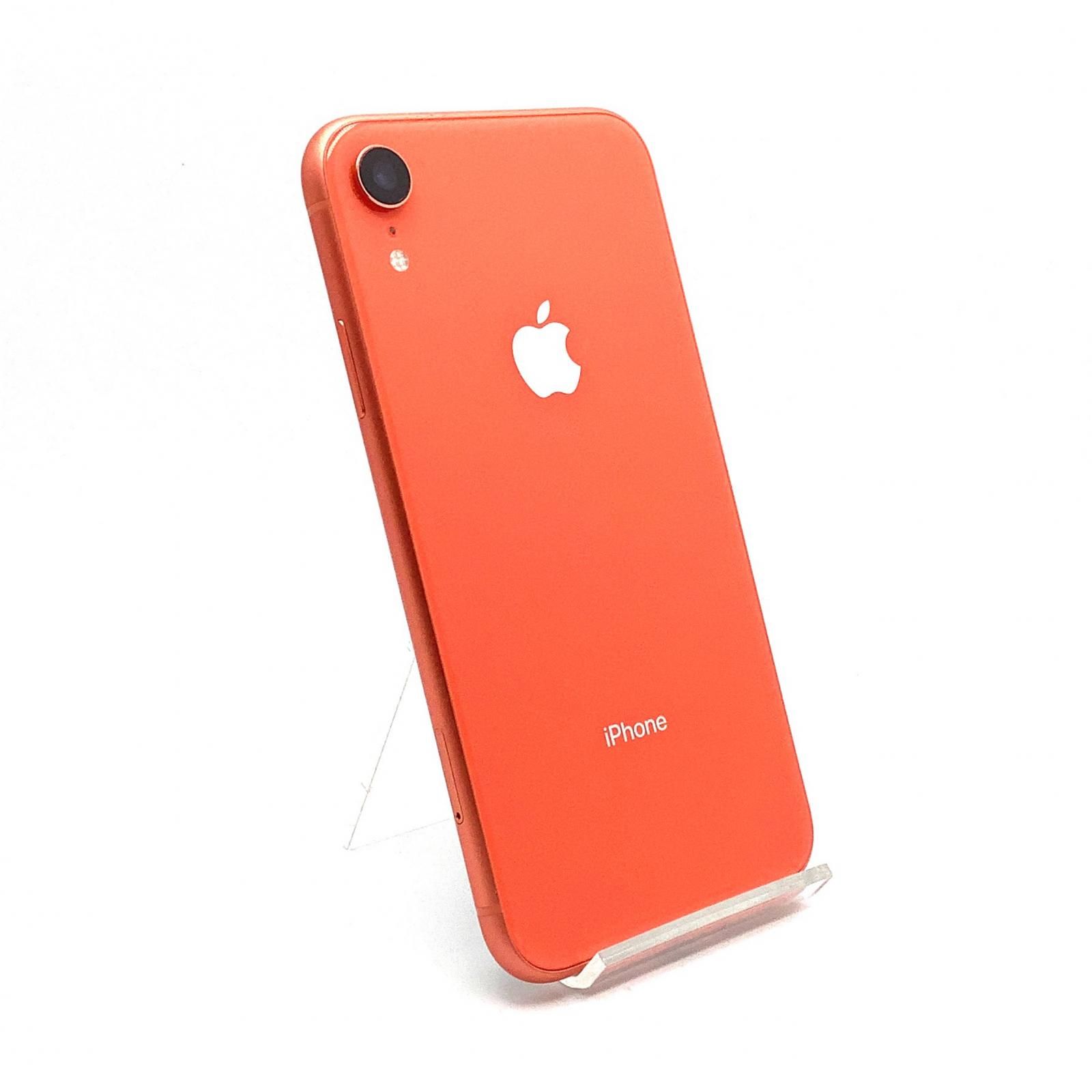豊富な，新作【全額返金保証】【最速発送】Apple iPhone XR 128GB コーラル au 白ロム 動作確認済 87% スマートフォン本体
