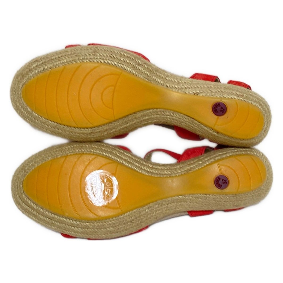 CAMPER カンペール サンダル 37 レディース - レッド×ベージュ KIN-KAAI_COM