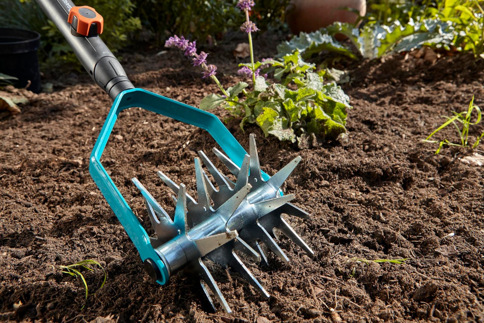 GARDENA ガルデナ 土起こし器 星型ホイール4本付き コンビシステム ターコイズ 14cm幅 3196-20 製品 最大25年
