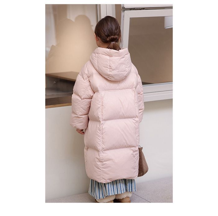 今年も大人気！ ダウンロングコート 女の子 ガルーズ 子供コート キッズ アウター ジャケット 長袖 ロング丈 フード付き 防寒着 暖かい 防風 秋冬 軽い 暖かい 秋冬 子ども お誕生日 防寒対策 kubuqi05 DZ30 送料無料も