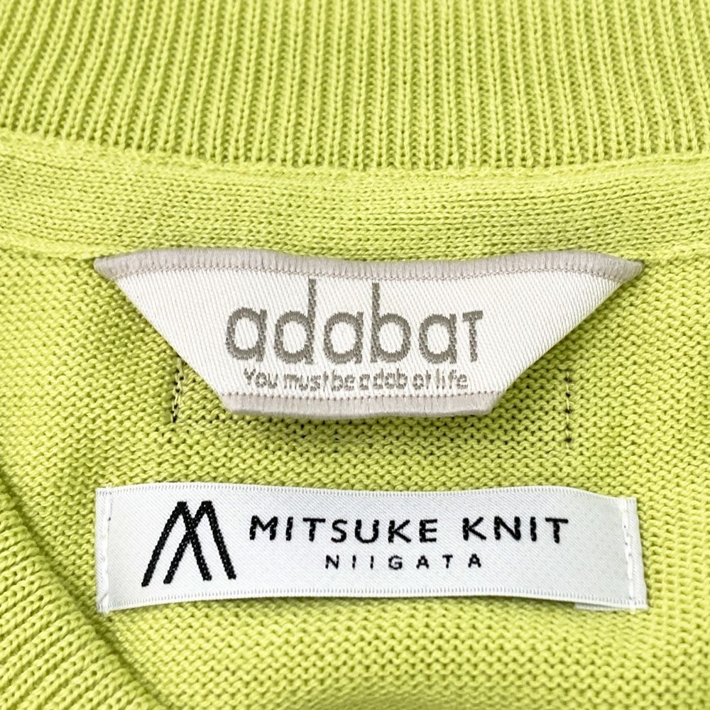 サイズ：48 ADABAT アダバット MITSUKE KNIT ニットセーター  グリーン系 [240101492444] ゴルフウェア メンズ ストスト