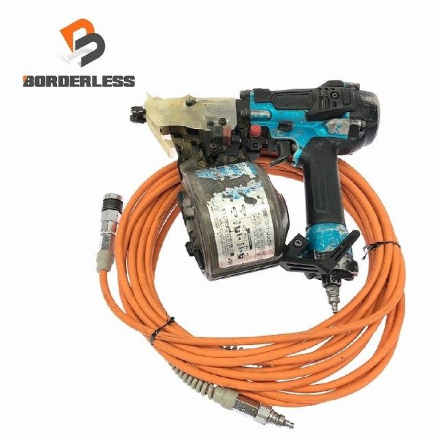 品 makita マキタ 65mm 高圧 エア釘打機 AN633H 青 高圧エアホース付き エアー釘打ち機 エアーツール 大工道具 エア工具