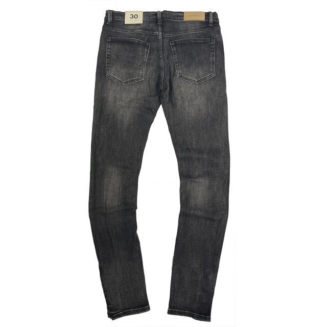 【送料無料】mnml M588 SNAP スキニー デニム パンツ フレアカット ブーツカット ウォッシュドブラック 黒 SLIM DENIM PANTS Washed Black ミニマル